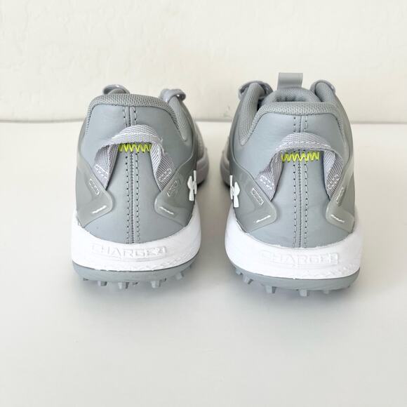 Under Armour yard turf baseball shoes grey white 8 NEW main image 4